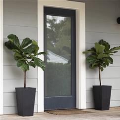 Finley Indoor/Outdoor Plastic Square Planter, Black 20 inches