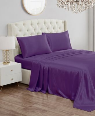 Satin 4 Piece Sheet Set, Full