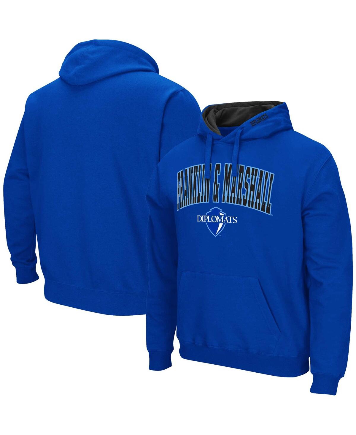 Colosseum Men's  Blue Franklin & Marshall Diplomats Arch & Logo Pullover Hoodie In Blue