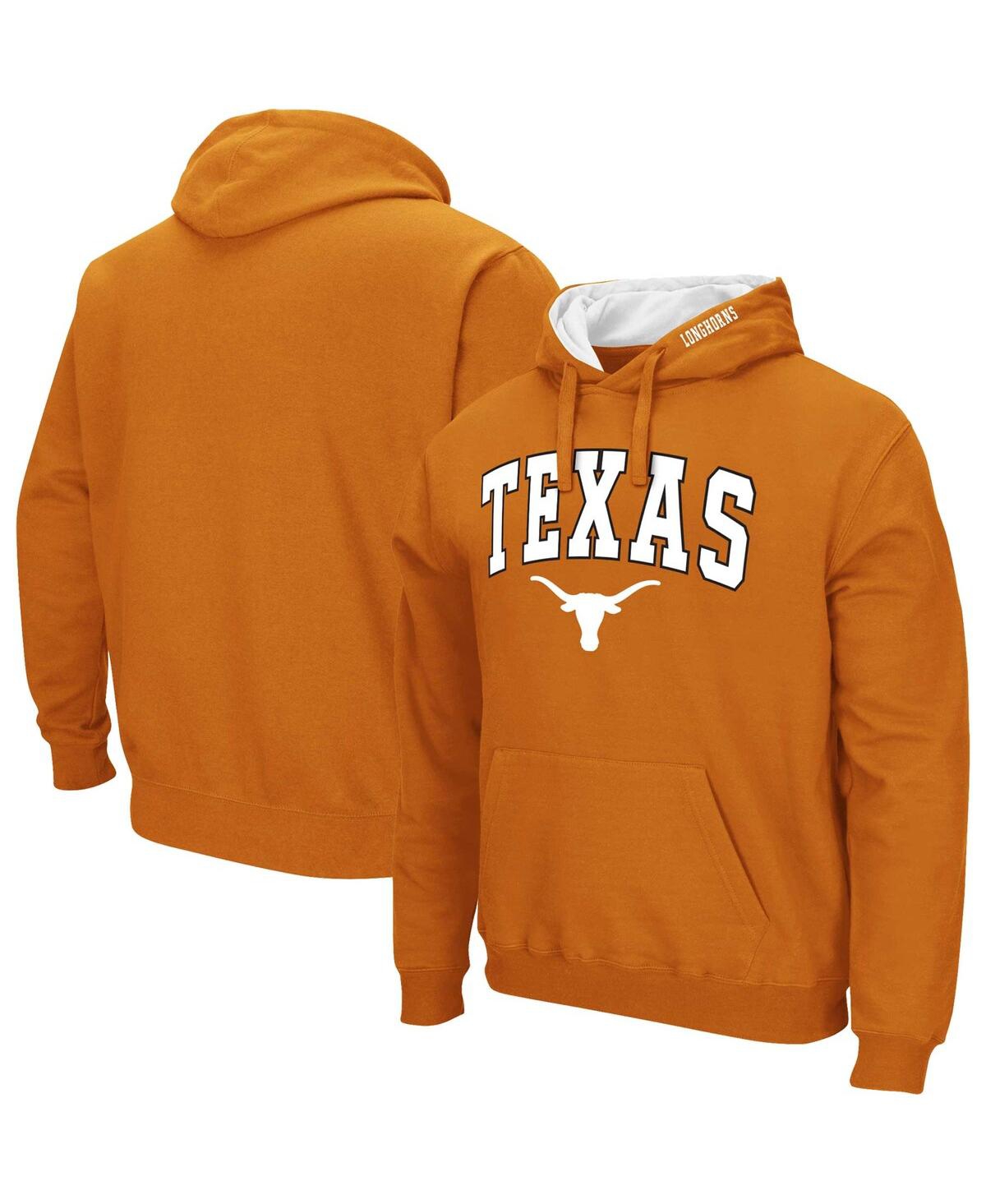 Colosseum Men's  Texas Orange Texas Longhorns Big & Tall Arch & Logo 2.0 Pullover Hoodie In Texas Orange