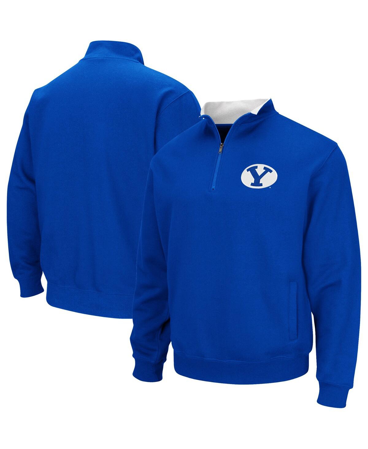 Colosseum Men's  Heathered Gray Byu Cougars Tortugas Team Logo Quarter-zip Jacket In Heathered Gray