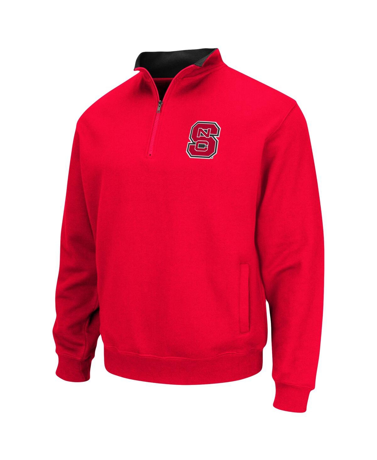 Shop Colosseum Men's  Red Nc State Wolfpack Tortugas Quarter-zip Sweatshirt