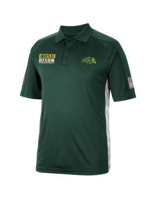 Men's Green NDSU Bison OHT Military-Inspired Appreciation Snow Camo Polo Shirt