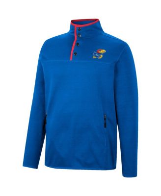 Men's Royal Kansas Jayhawks Rebound Quarter-Snap Jacket