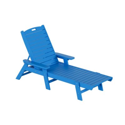 Adirondack Outdoor Chaise Lounge for Patio Garden Poolside (Set of 2)