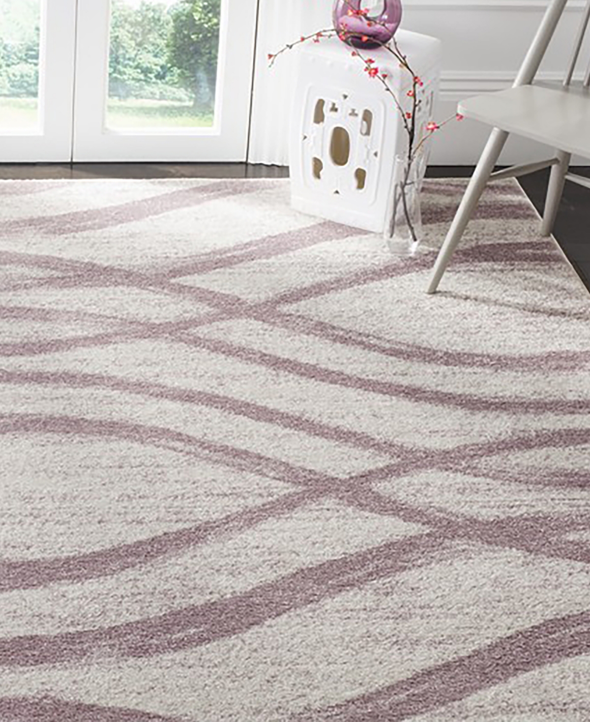 Safavieh Adirondack 125 Cream and Purple 8' x 10' Area Rug