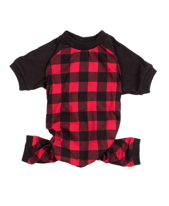 Black and red plaid dog cheap pajamas