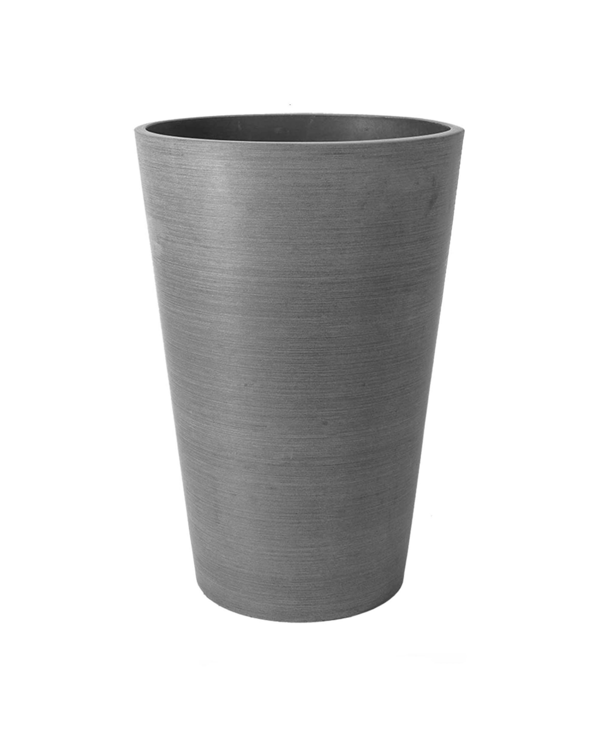 Algreen Valencia Round Outdoor Planter Pot Charcoal Gray 16