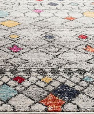 Safavieh Adirondack 204 Light Gray and Fuchsia 3' x 5' Area Rug