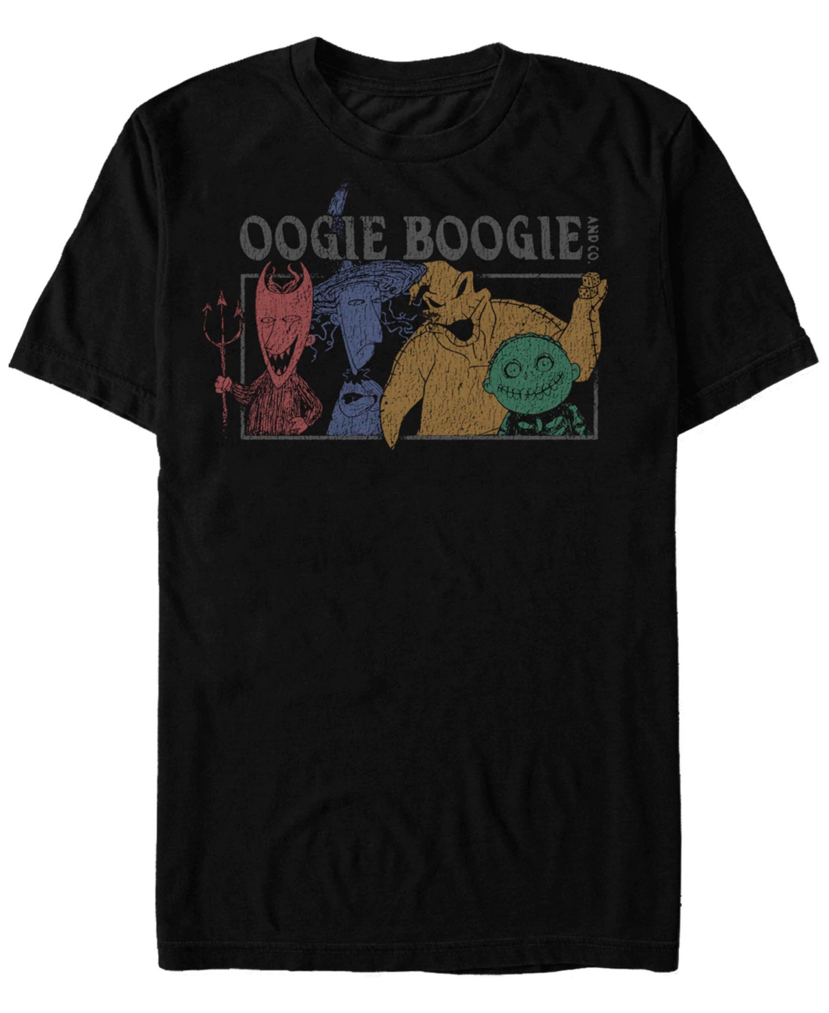Fifth Sun Men's Nightmare Before Christmas Lets Boogie Short Sleeves T-shirt In Black