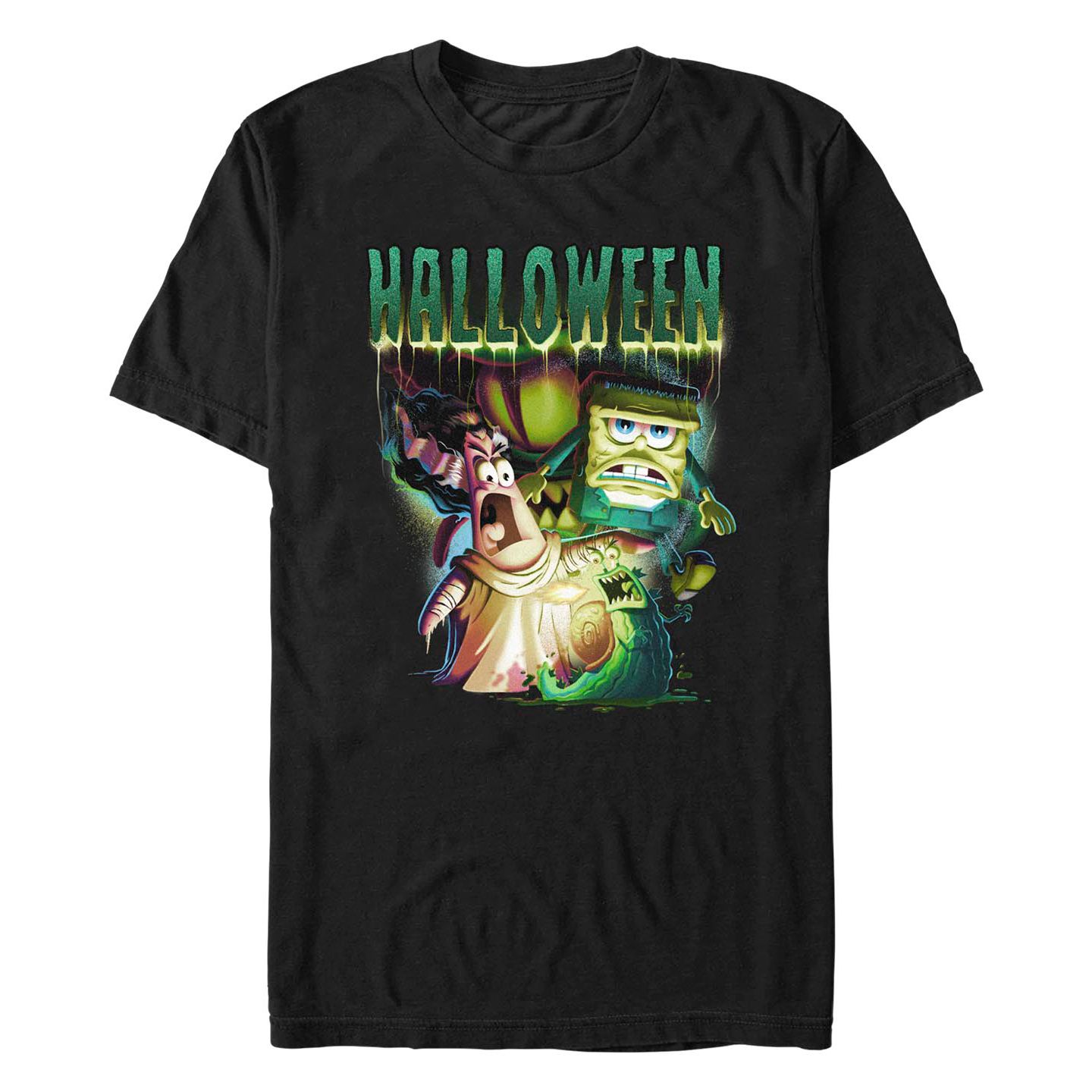 Мужская футболка Fifth Sun SpongeBob SquarePants Shock Halloween Short Sleeves, цвет: Чёрный — фото 1