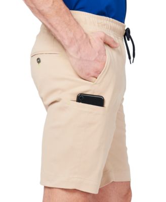 Men's Slim Fit Solid Drawstring Shorts