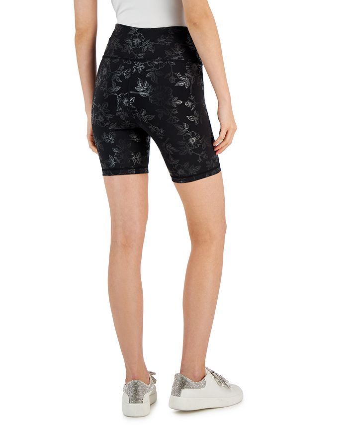 I.N.C. International Concepts Women's Floral Compression Bike Shorts