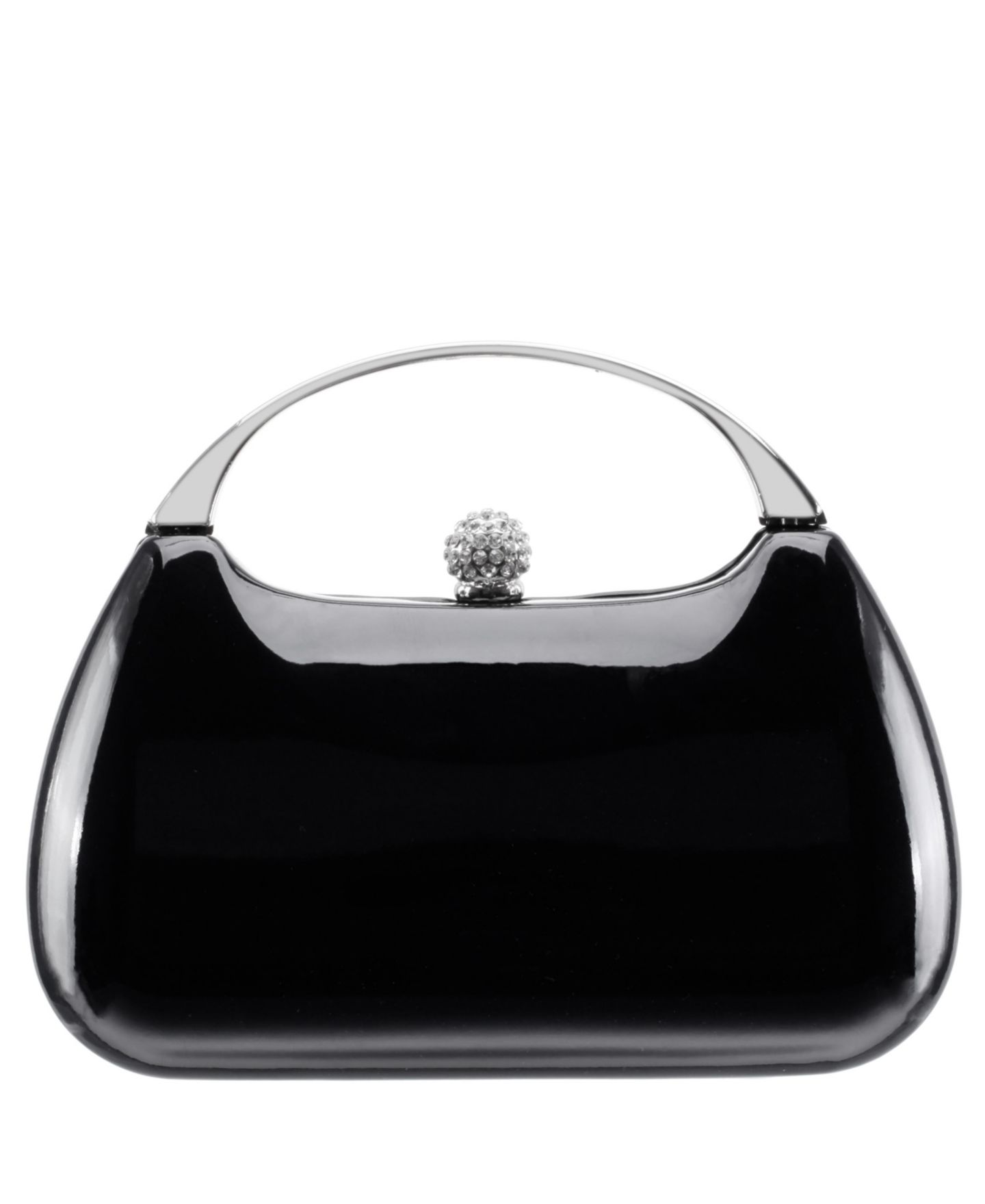 Женский клатч Nina Metallic Minaudiere bag with Metal Handle, цвет: Чёрный — фото 4
