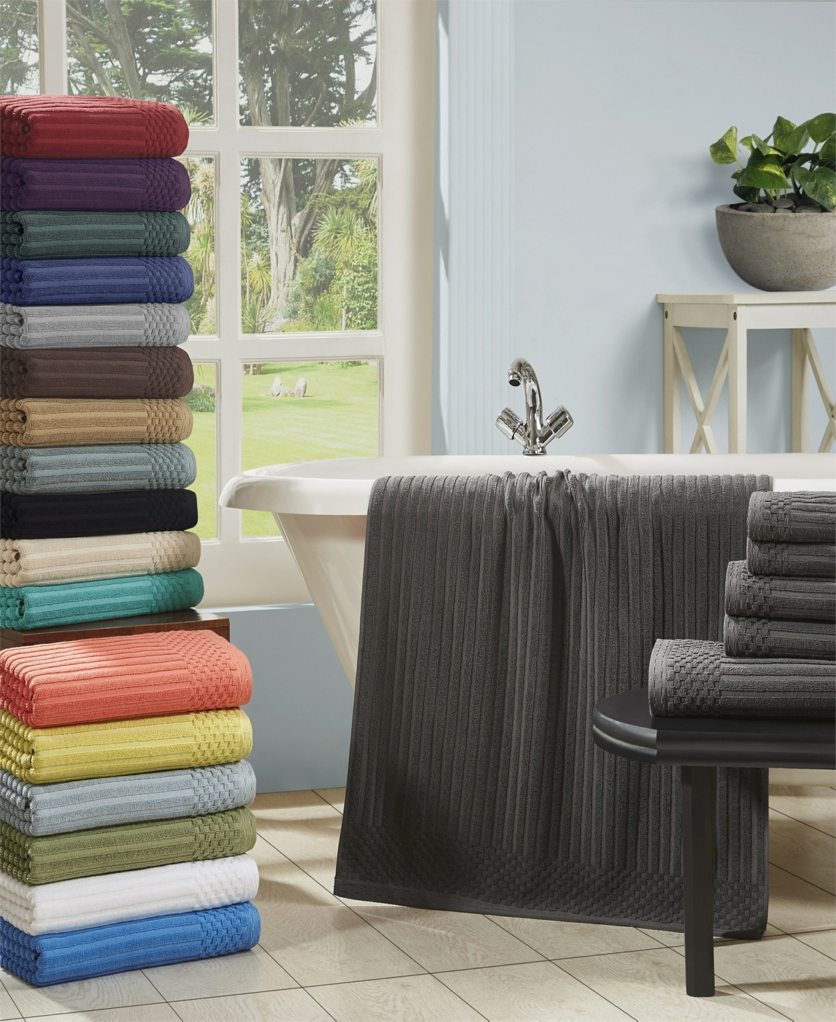 Superior Soho Checkered Border Cotton 4 Piece Cotton Set, 28