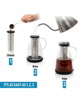 Airtight Cold Brew Coffee Maker with Extra Thick Glass Carafe