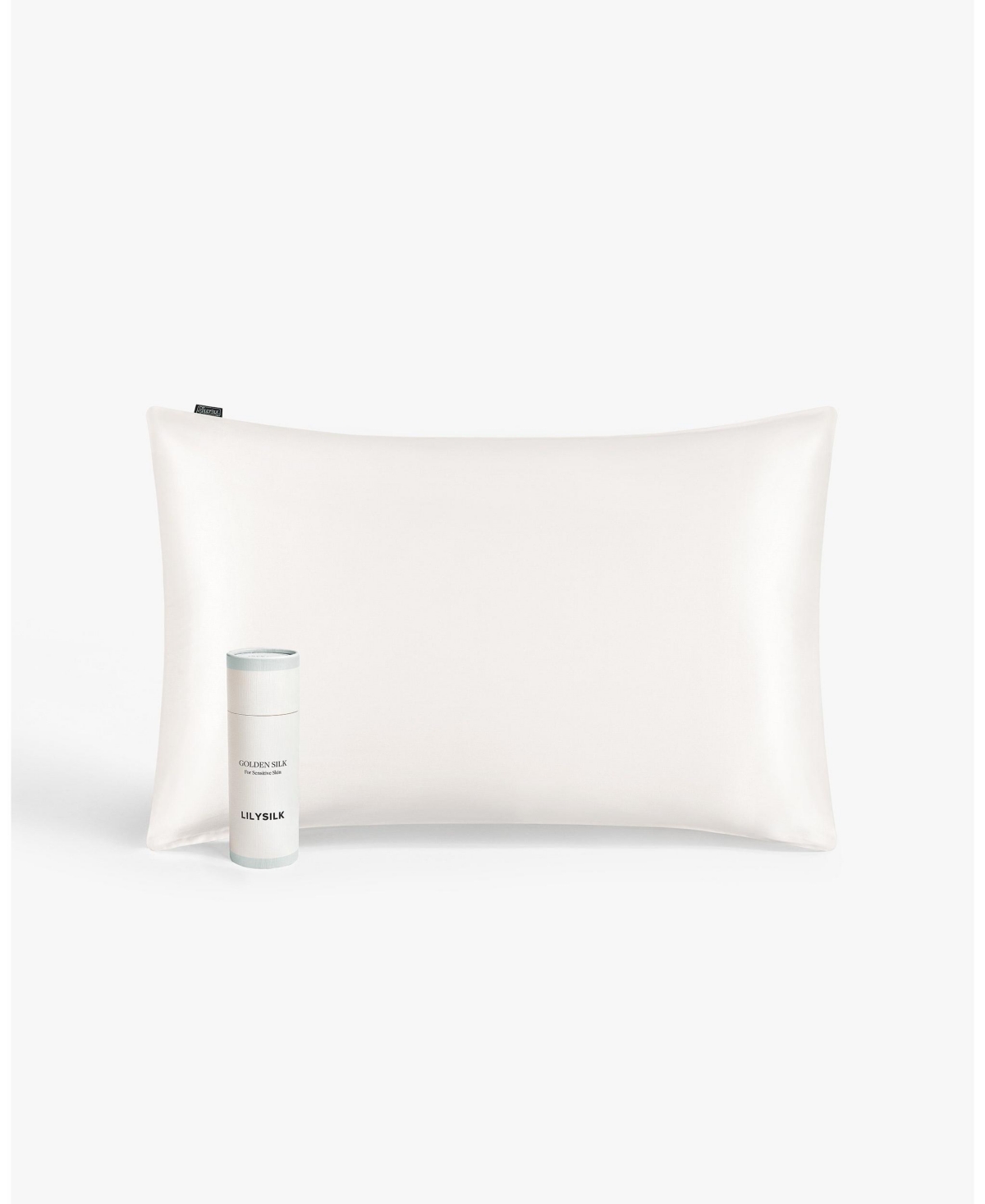 Lilysilk White 100% Pure Mulberry Silk Pillowcase, Standard