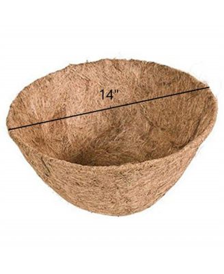 Products 88592 14-Inch Round Coco Fiber Liner, 1, Brown