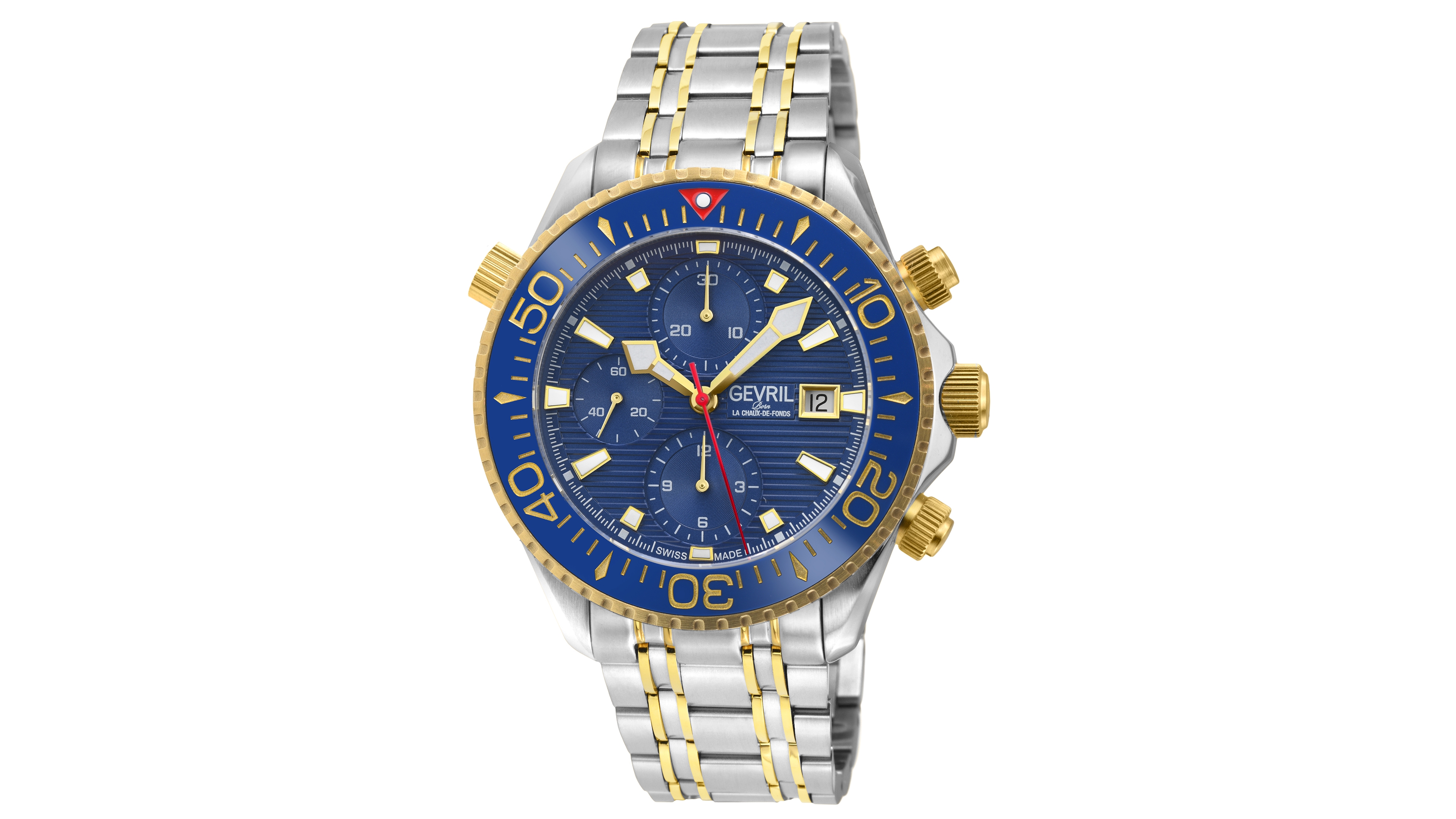 Gevril Men's Hudson Yards Swiss Automatic Two-Tone Ss Ipyg Stainless Steel Bracelet Watch 43mm