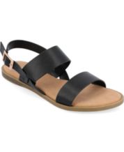 Macy's black hot sale flat sandals