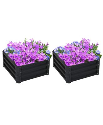 23.5" Raised Wall Garden Planet Beds for Flowers, Dark