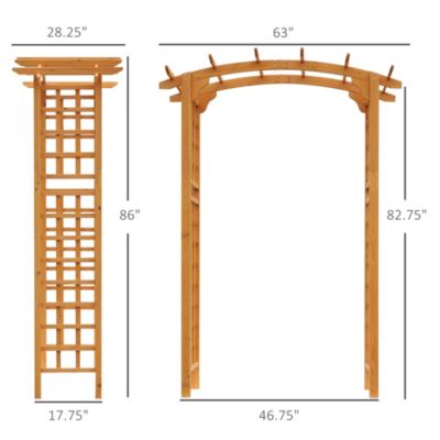 Trellis Arbor Wood Garden Outdoor Grow Plant Support Arch Wedding Decor