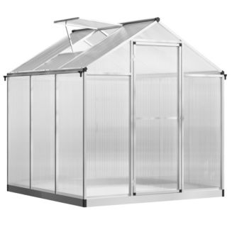 Outsunny 6' L x 6' W Outdoor Walk-In Cold Frame Garden Greenhouse ...