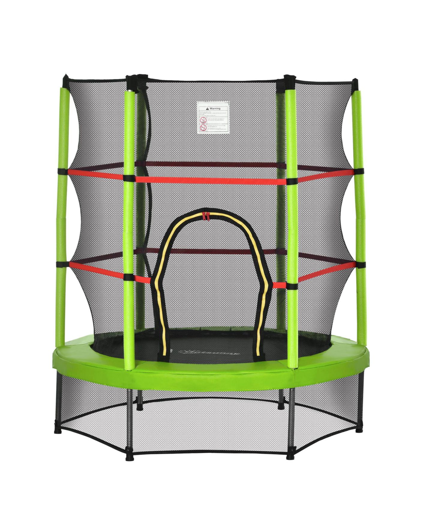 Детская игрушка Outsunny 5 Ft. Springless Design Kids Trampoline with Enclosure Net, 99 lb. Capacity, Ages 3-6 — фото 1