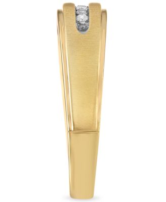 Men's Diamond Band (1/10 ct. t.w.) in 10k Yellow Gold or 10k White Gold