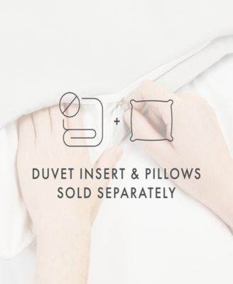 Double Brushed Solid Duvet Cover Set, Full/Queen