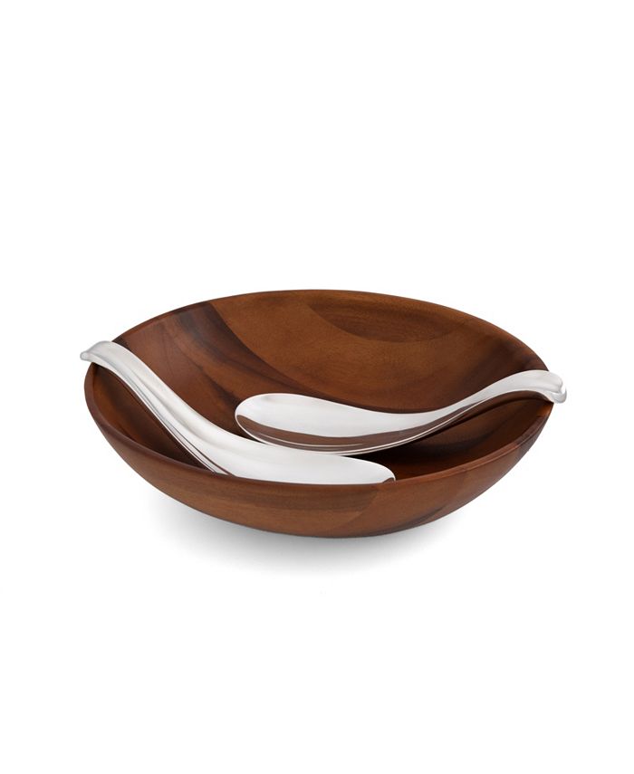 Nambé Nambe Yin Yang Salad Bowl with Servers, Set of 3 Macy's