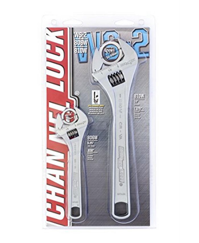 Channellock WS2 Chrome Adjustable Wrench Set, 6" and 10" Set of 2 Macy's