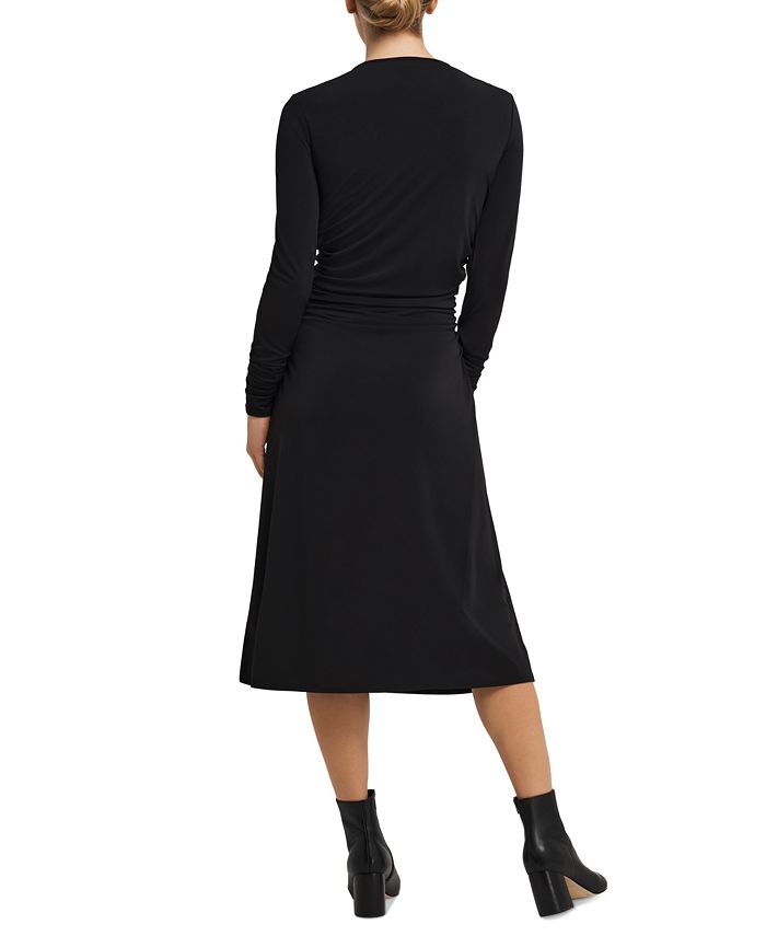 H Halston Women's ZipFront LongSleeve ALine Dress Macy's