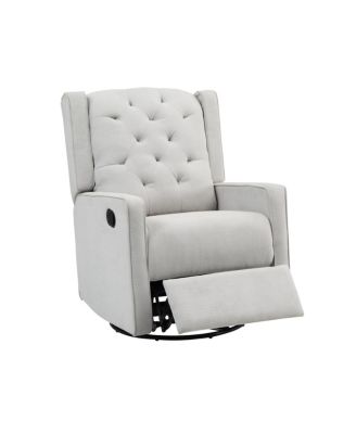 40" Polyester Ava Swivel Glider Recliner