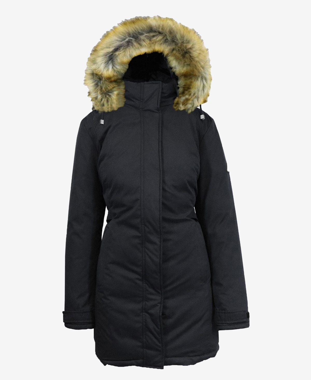 Galaxy By Harvic Women's Heavyweight Parka Jacket With Detachable Hood In Black