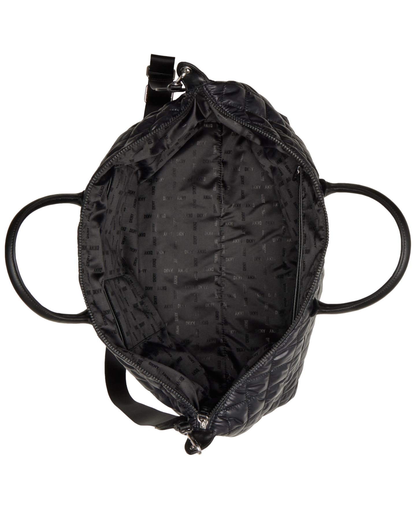 Женская сумка DKNY Lyla Web Strap Weekender, цвет: Чёрный — фото 2