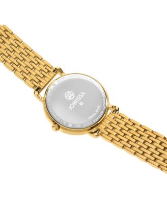 Roma Swiss Gold Plated Ladies 30mm Watch - Black Dial