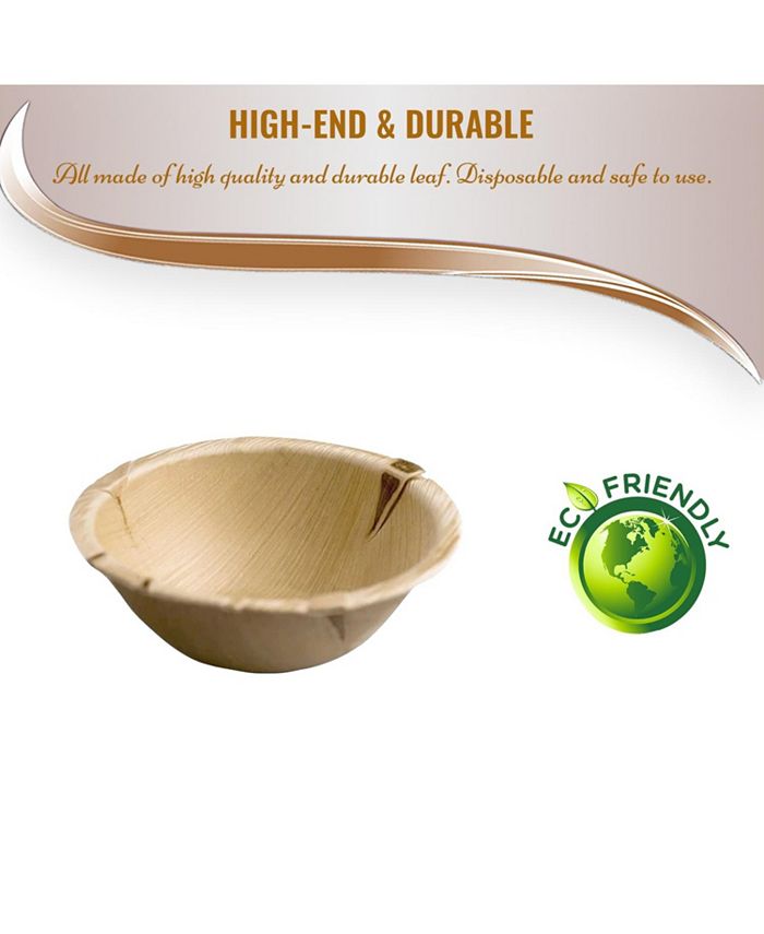Smarty Had A Party 6" Round Palm Leaf Eco Friendly Disposable Soup