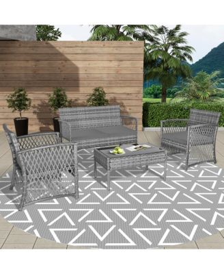 4-Piece Outdoor Patio Conversation Set