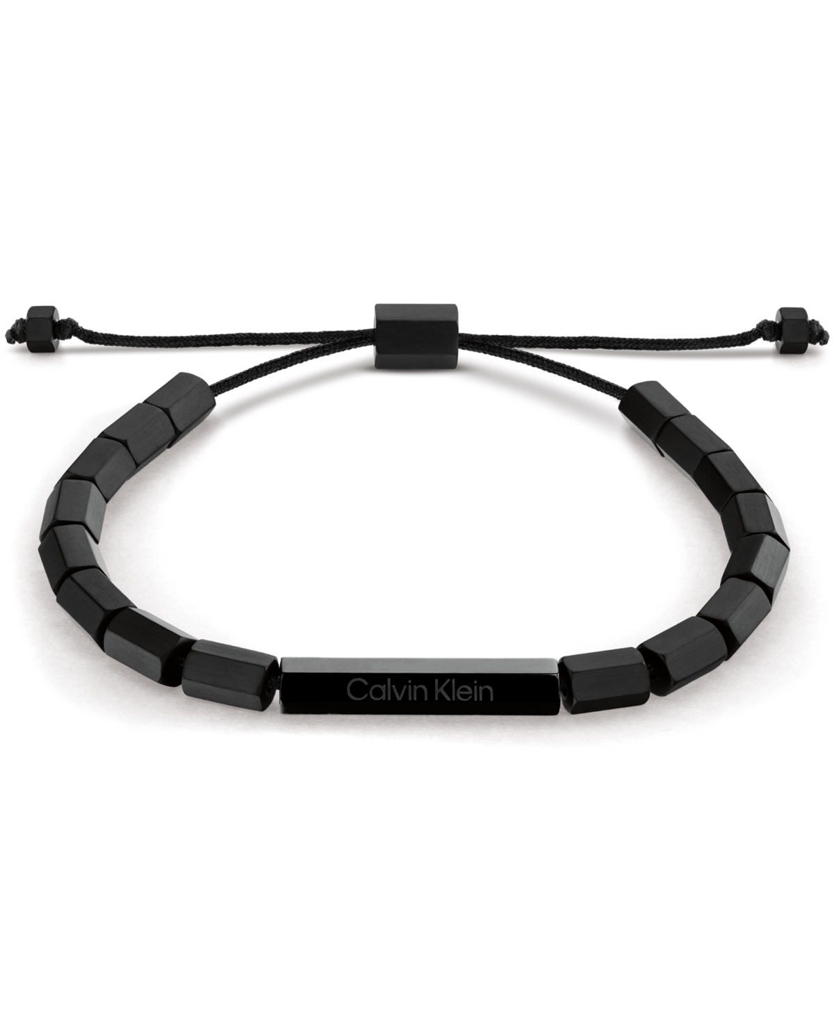 Calvin Klein Men's Beaded Bracelet In Black