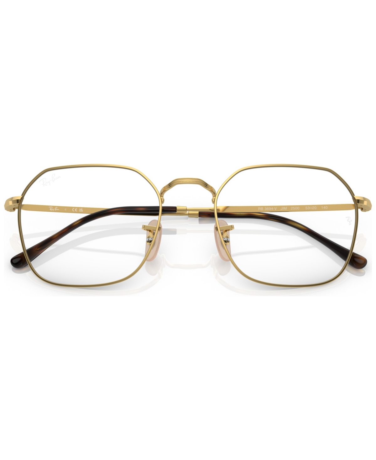 Ray-Ban Unisex Irregular Eyeglasses, RX3694V53-o - Gold-Tone