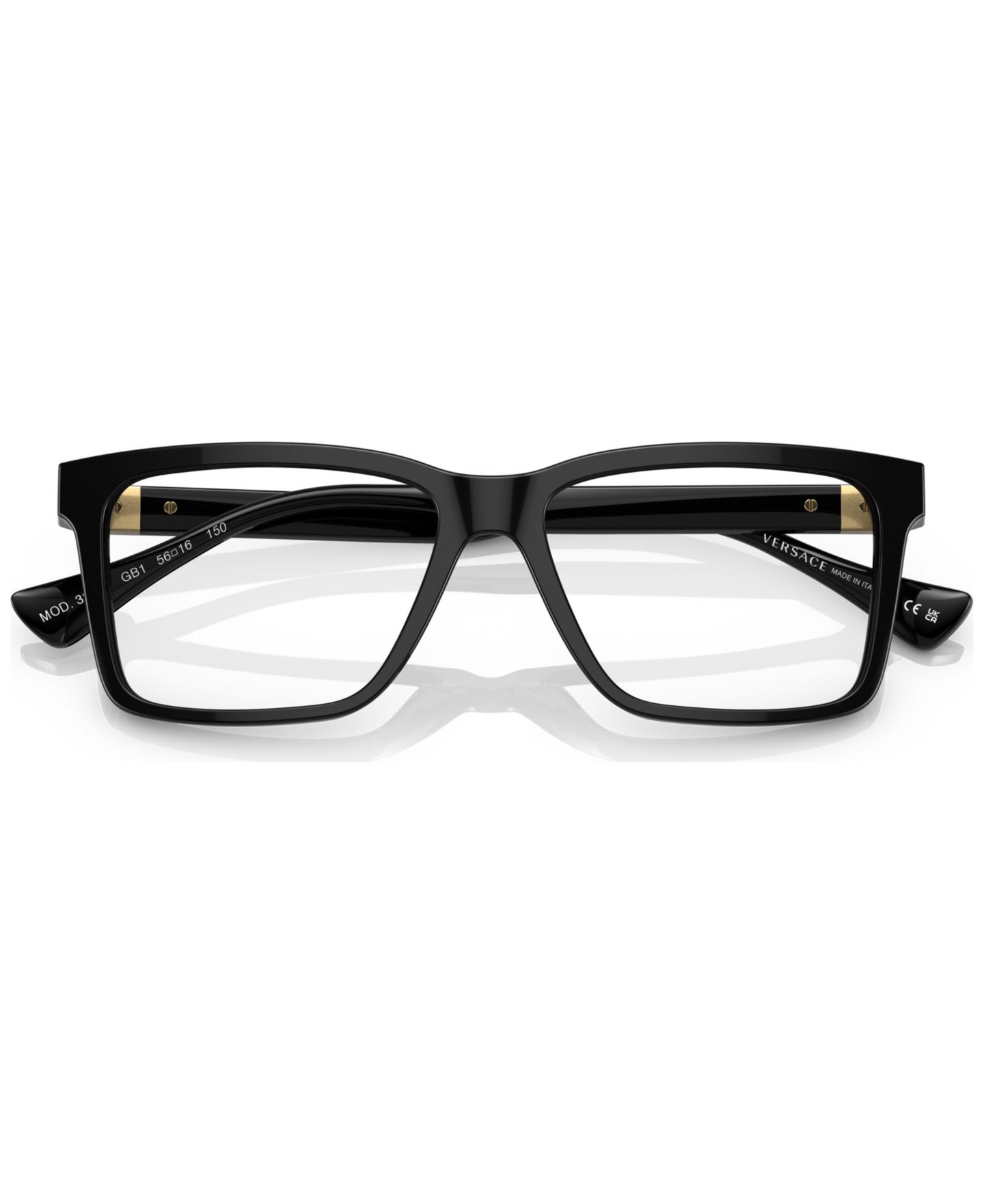 Мужские очки Versace Man Rectangle Plastic VE3328 Eyeglasses, цвет: Чёрный — фото 5