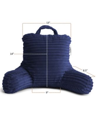 Nestl Cut Plush Striped Reading Pillow with Arms, Small