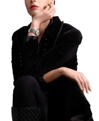 Women's Swiss Automatic Master Diamond (1/20 ct. t.w.) Stainless Steel Bracelet Watch 34mm