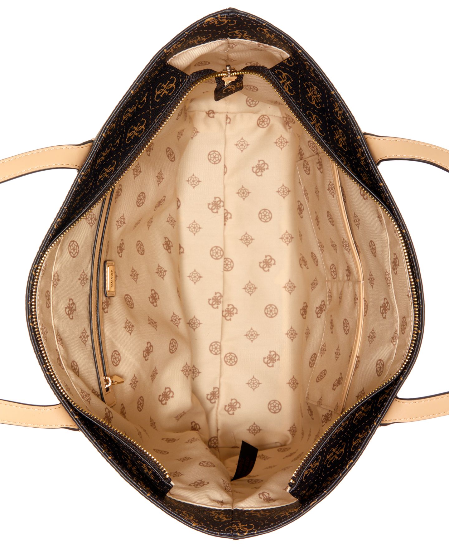 Женская сумка GUESS Rylan Monogram Top Zip Tote, цвет: Коричневый — фото 5
