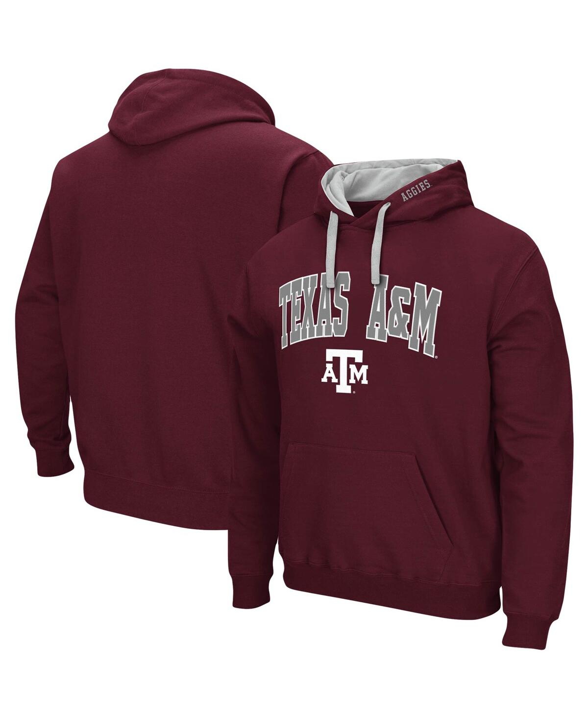 Colosseum Men's  Maroon Texas A&m Aggies Big And Tall Arch & Logo 2.0 Pullover Hoodie In Maroon