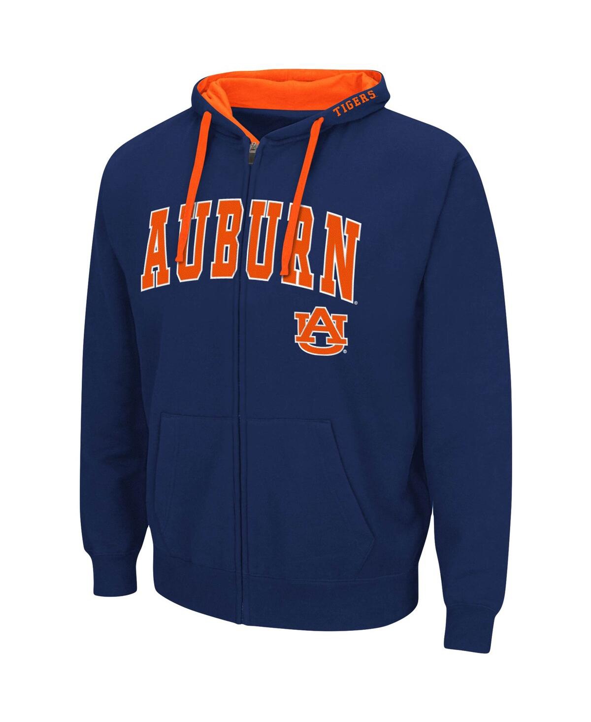 Men's ColosseumAuburn Tigers Big and Tall Full-Zip Hoodie - Navy