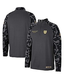 Men's Charcoal Butler Bulldogs OHT Military-Inspired Appreciation Long Range Raglan Quarter-Zip Jacket