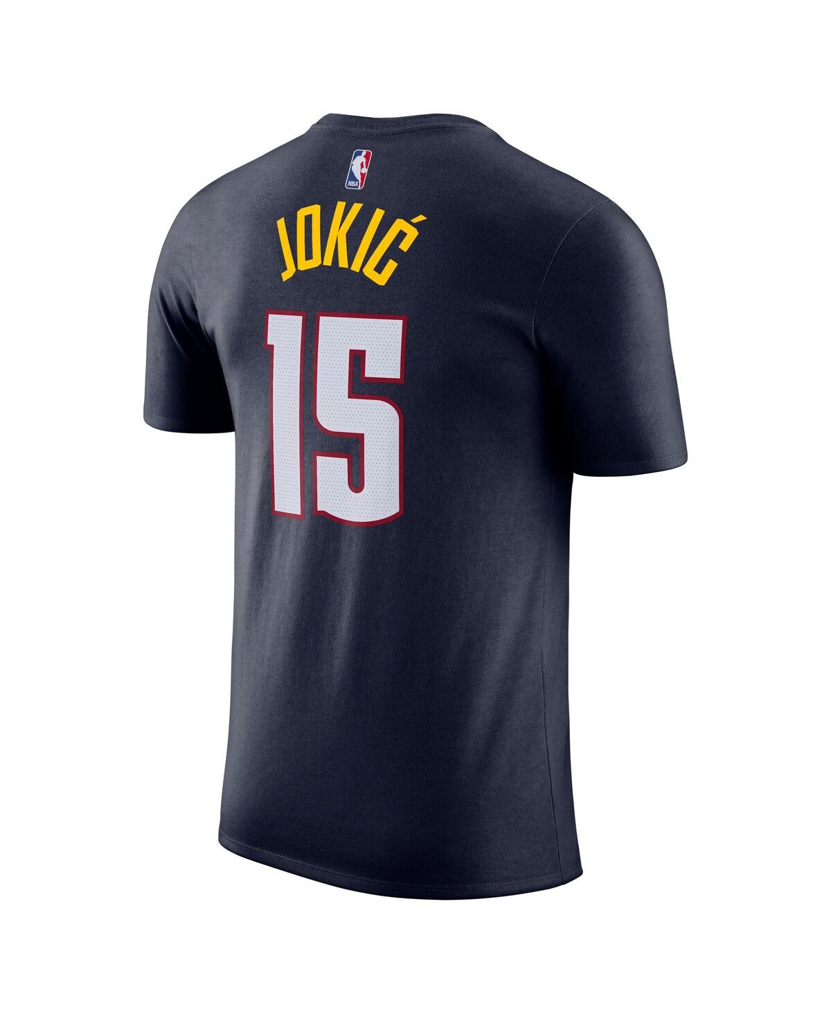 Nike Men's  Nikola Jokic Navy Denver Nuggets Icon 2022, 23 Name And Number T-shirt In Navy