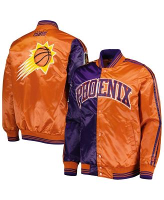 Men's Purple, Orange Phoenix Suns Fast Break Satin Full-Snap Jacket